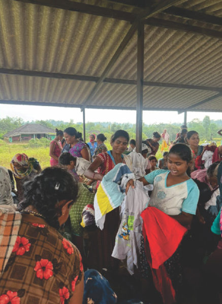 Distribution under a shelter, 2025